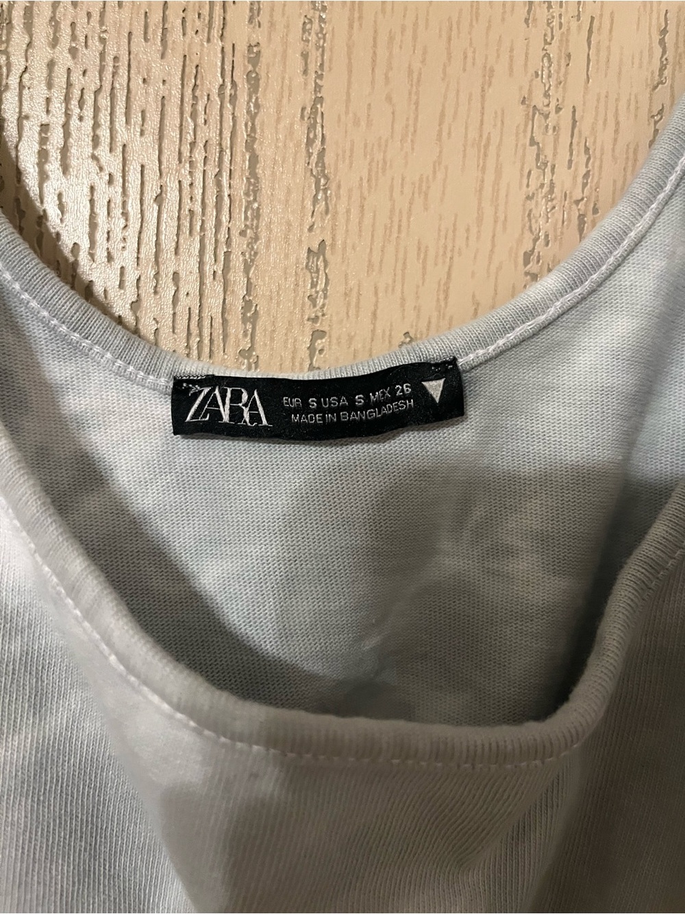 ZARA Light Gray Scoop Neck Tank Top